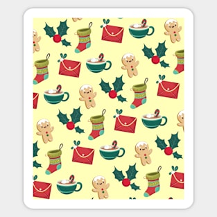 Christmas pattern, Funny Christmas design gift idea Sticker